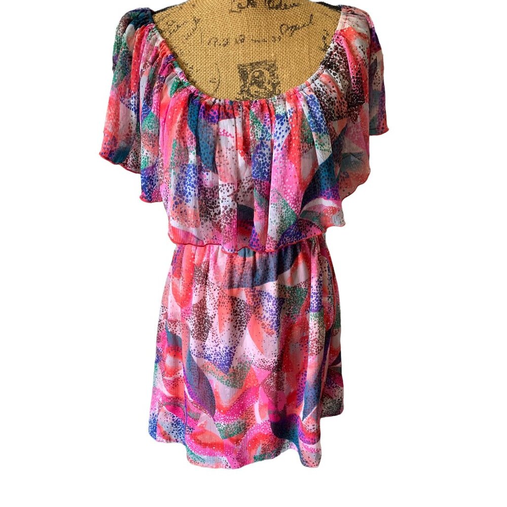 👗 2/$30 👗 Abstract Off Shoulder American Rag Dress sz Medium
